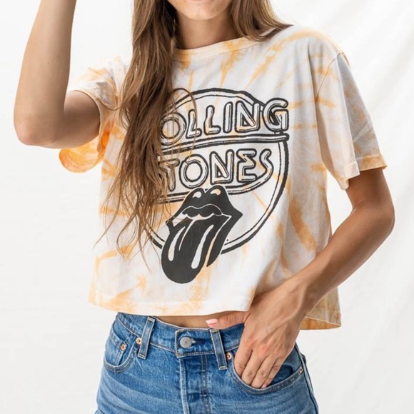 Rolling Stones Rebel Tie Dye Crop - Picture 10 of 10